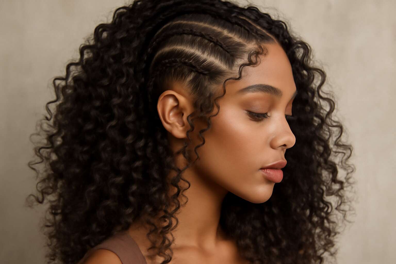 what curly hair to use for goddess braids