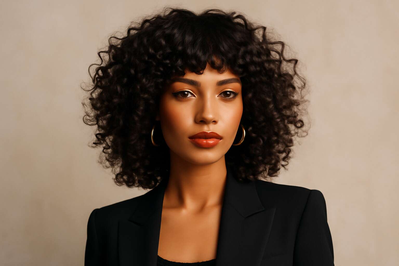 fringe curly hair