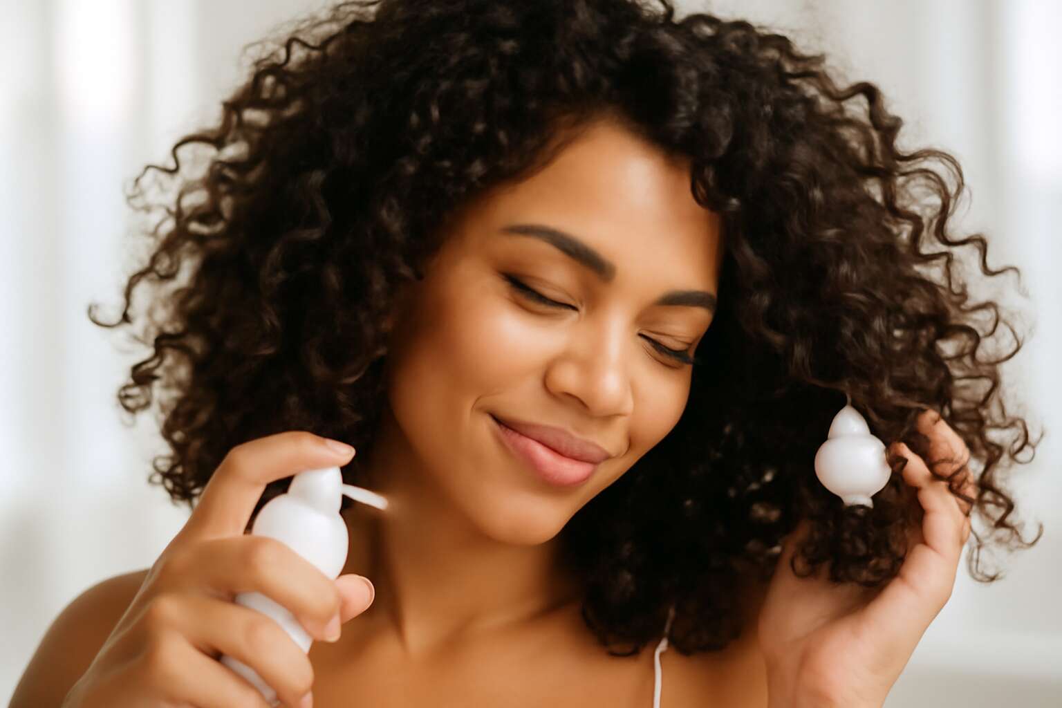 foam spray for curly hair