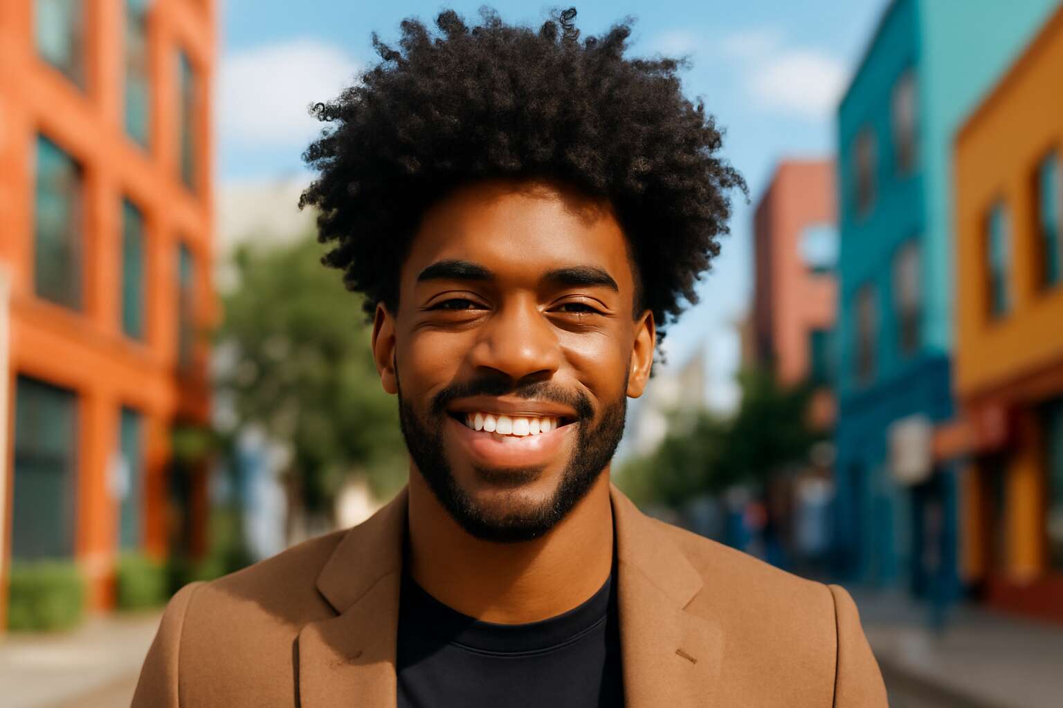 curly hair male black
