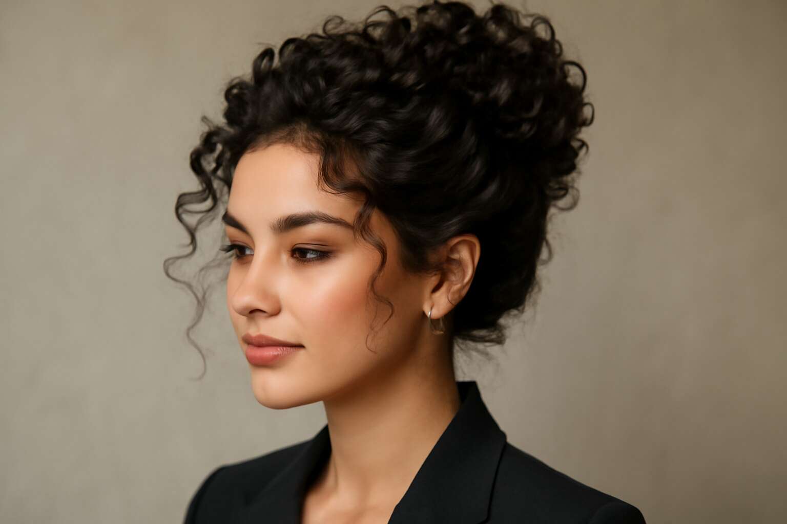 curly hair styles up