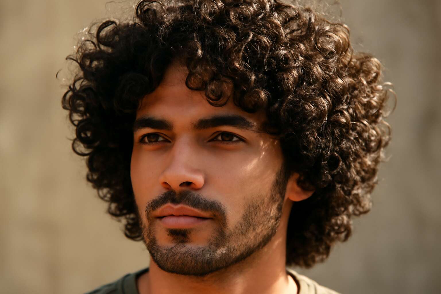 male curly hair