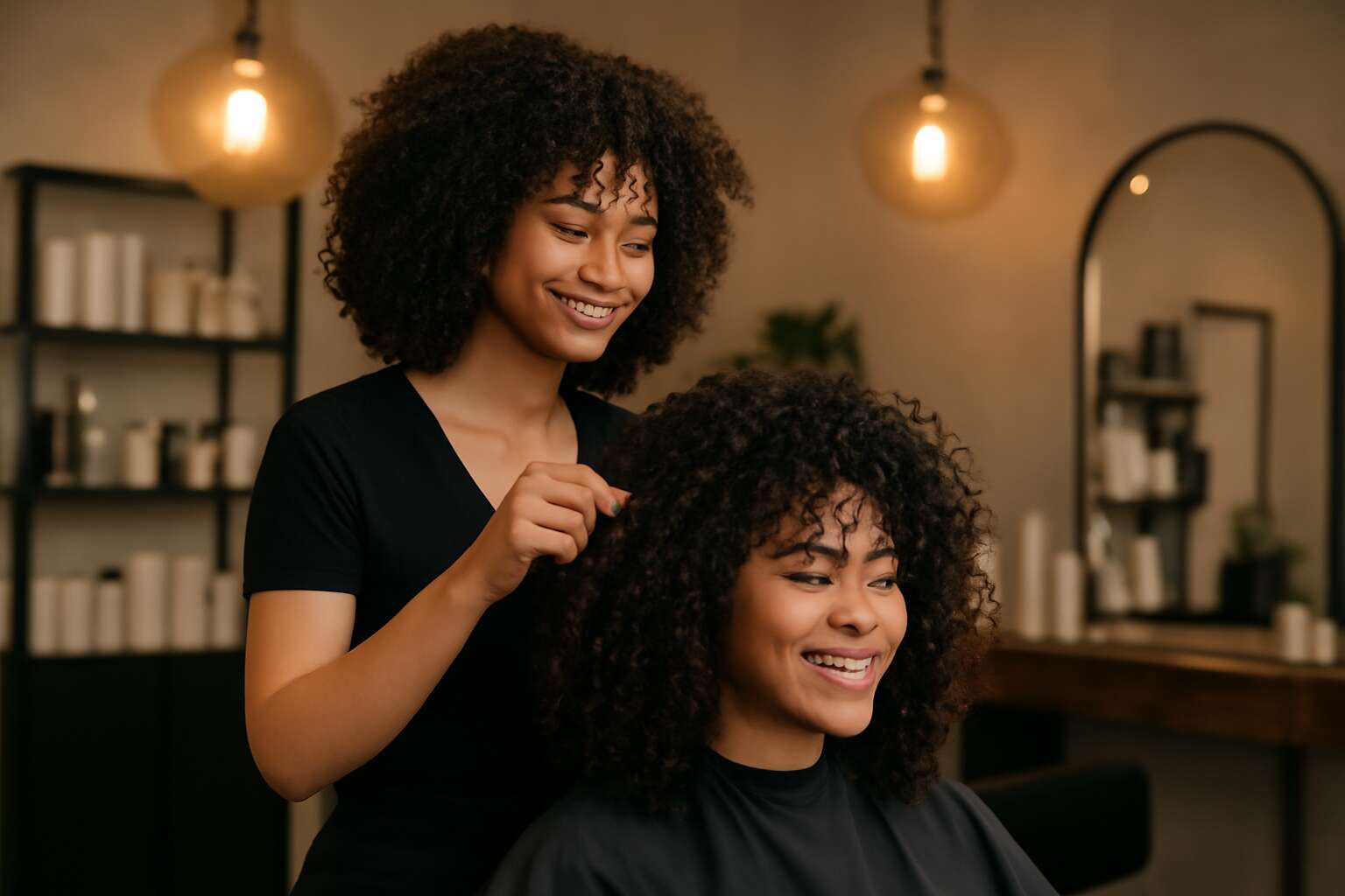 curly hair salon near me