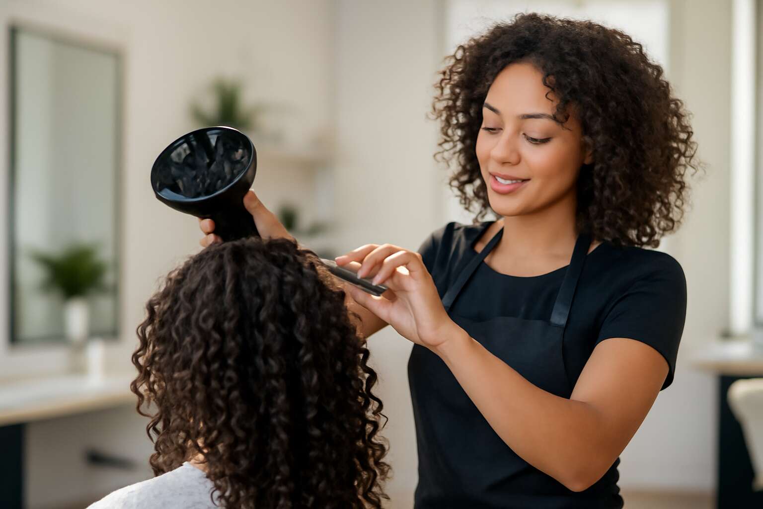 curly hair hairdresser