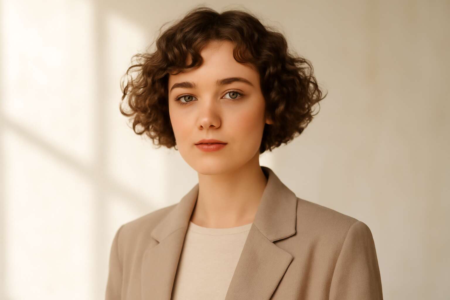 short curly hair bob