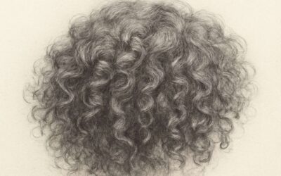 Master curly hair drawing with bold shading and lively curls.