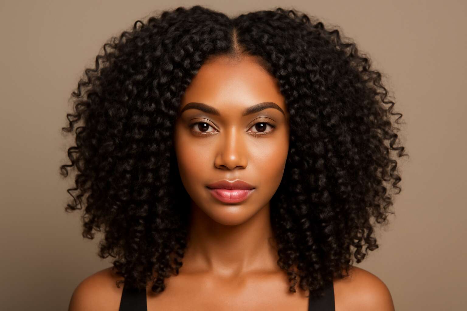 curly hair with weave