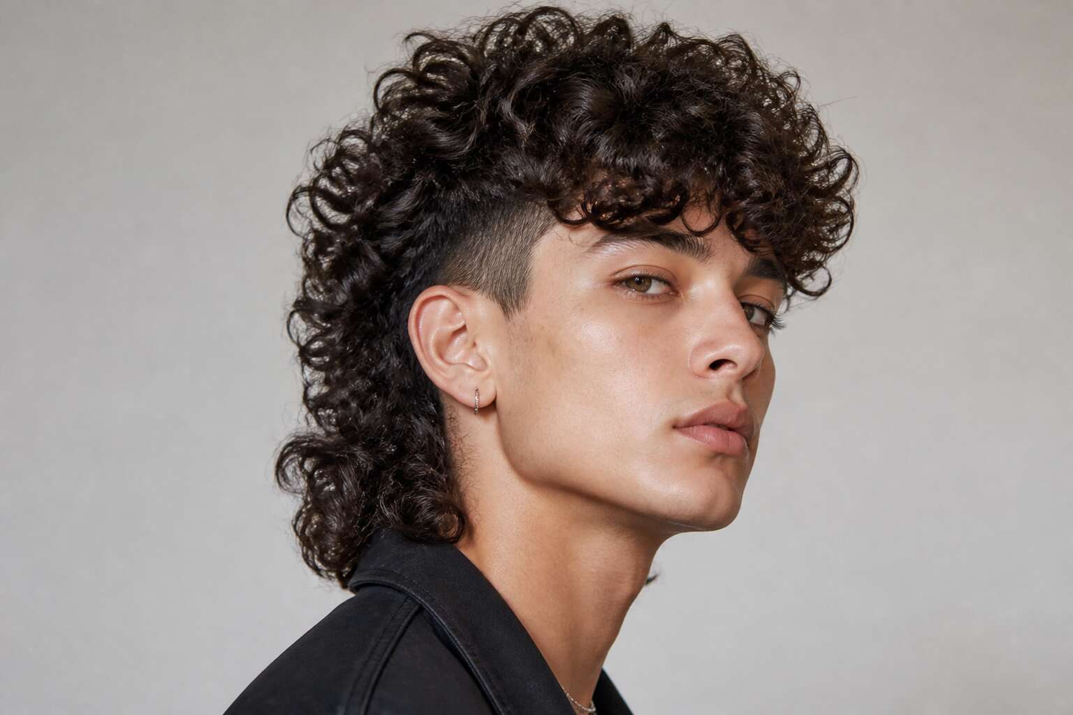 mullet with curly hair